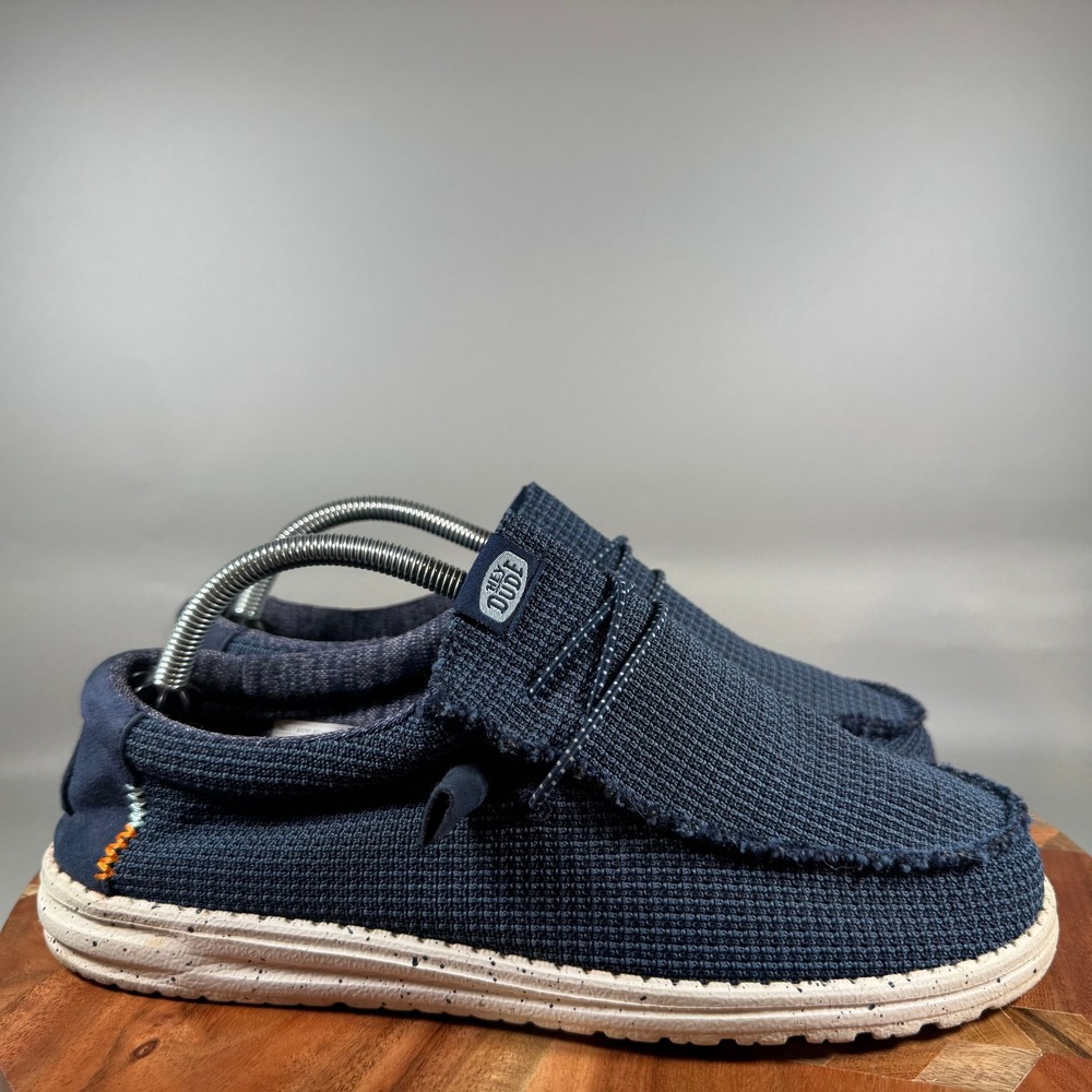 Hey Dude Wally Sport Mesh Navy Blue Slip On Loafers Mens Size 9 40403-410